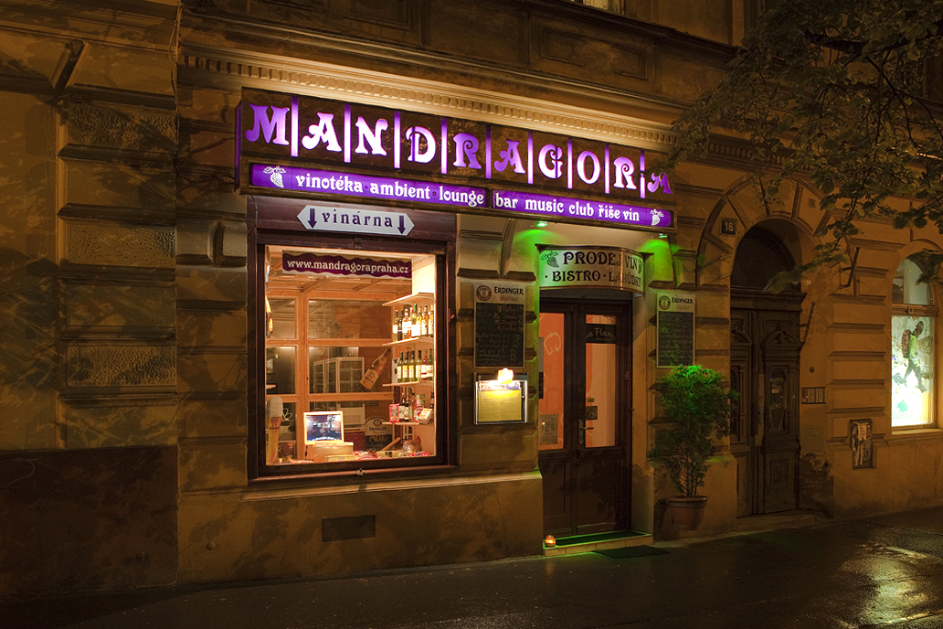 Mandragora Praha - hudební vinárna - klub, Praha 2, Vinohrady