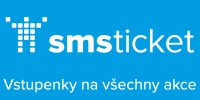 smsticket - vstupenky na vsechny akce_bile logo, modre pozadi